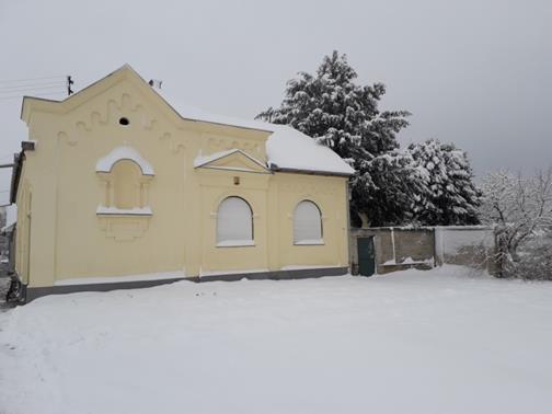 Das Pfarrhaus der Herz-Jesu-Kirche in Apatin (Aufnahme 2018)