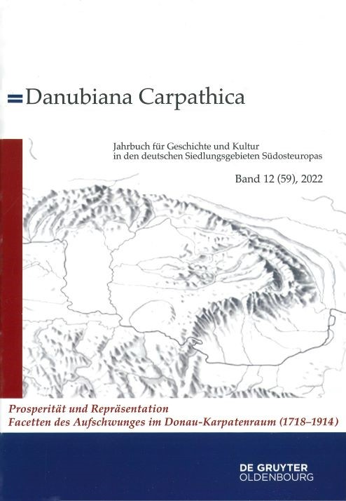 The picture shows the book cover of Danubiana Carpathica No. 12: title information and a representation of the Carpathian Arc
