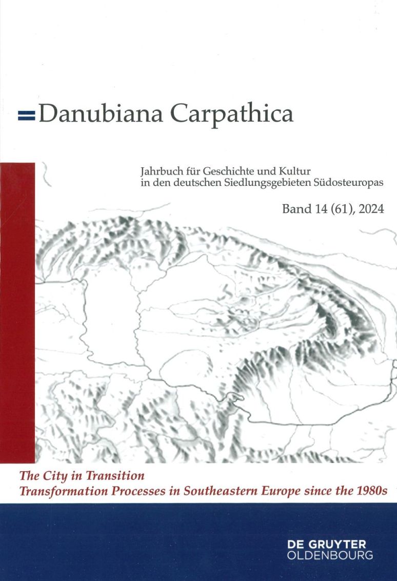 The picture shows the book cover of Danubiana Carpathica No. 14: title information and a representation of the Carpathian Arc