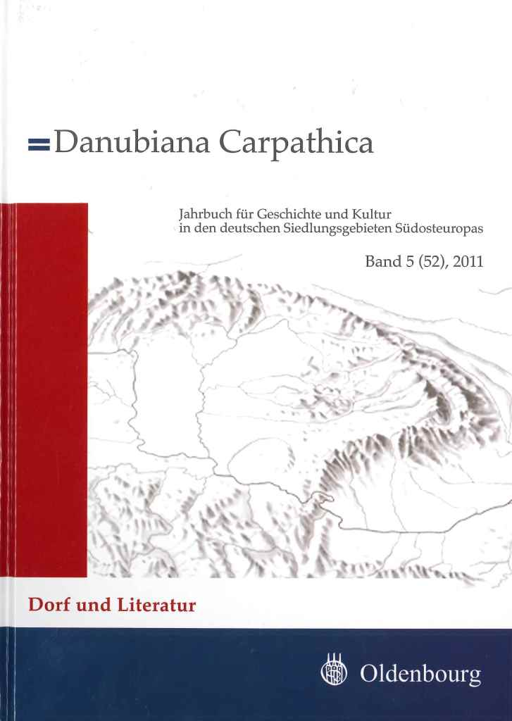 The picture shows the book cover of Danubiana Carpathica No.5: title information and a representation of the Carpathian Arc