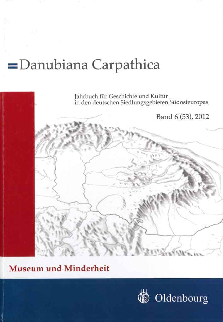 The picture shows the book cover of Danubiana Carpathica No. 6: title information and a representation of the Carpathian Arc