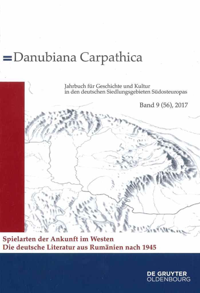 The picture shows the book cover of Danubiana Carpathica No. 9: title information and a representation of the Carpathian Arc